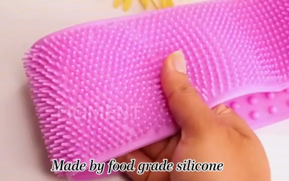 Silicone Body Back Scrubber Double Side Bathing Brush for Skin Deep Cleaning Body Scrubbers & Brushes RANDOM COLOR